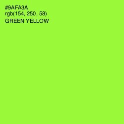 #9AFA3A - Green Yellow Color Image
